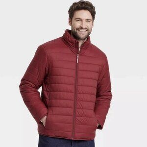 Goodfellow-lightweight Puffer Jacket-Robust Maroon - NWT